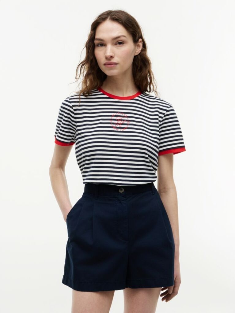 Multi Tricou Cu Guler Rotund Si Logo Brodat  Femei