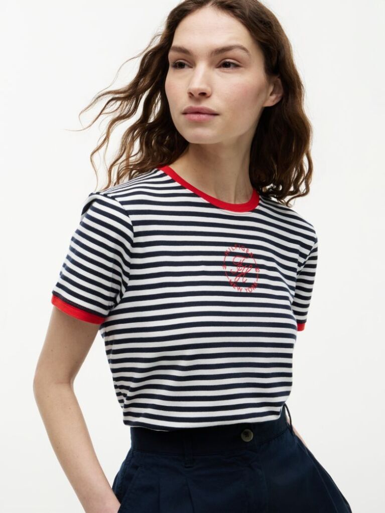 Multi Tricou Cu Guler Rotund Si Logo Brodat  Femei