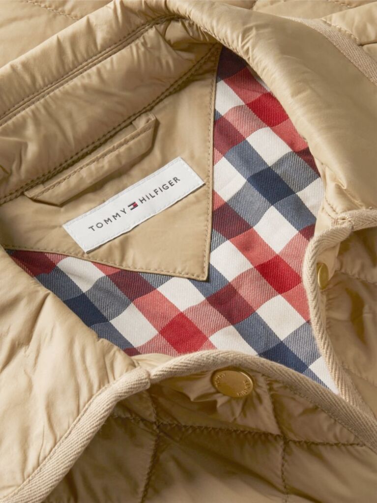Beige Padded Slim Quilted Jacket  Women