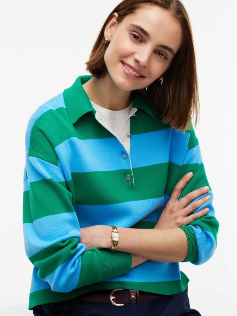 Multi Pulover Polo Premium Tricotat Cu Nasturi Aurii  Femei