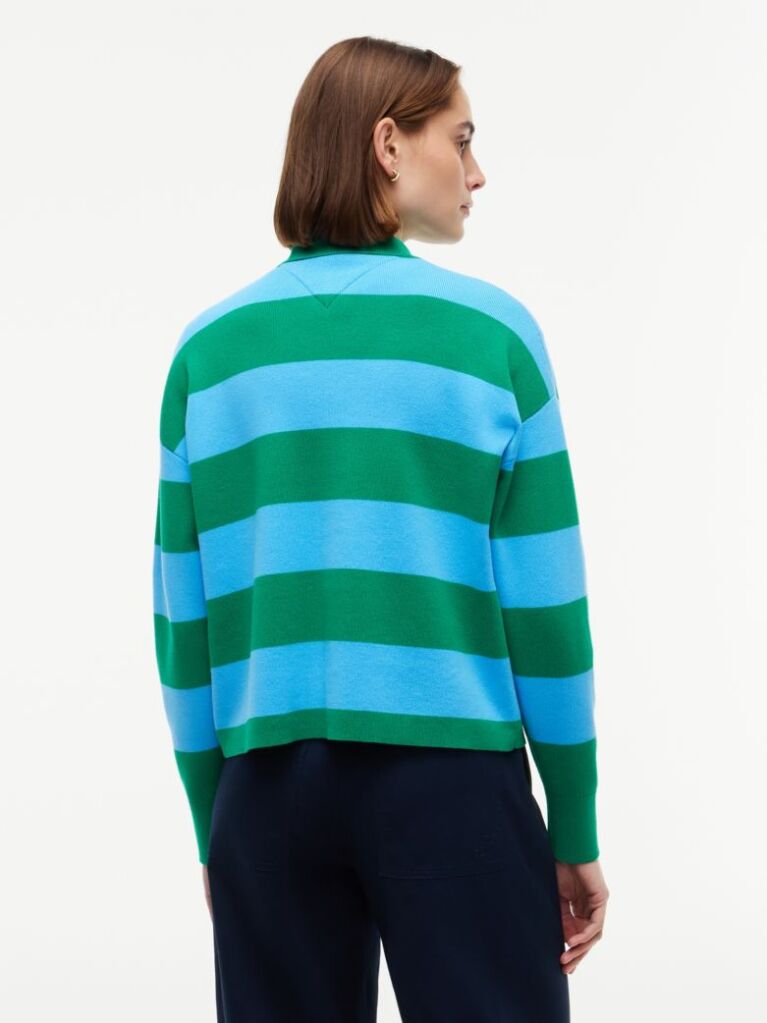 Multi Pulover Polo Premium Tricotat Cu Nasturi Aurii  Femei