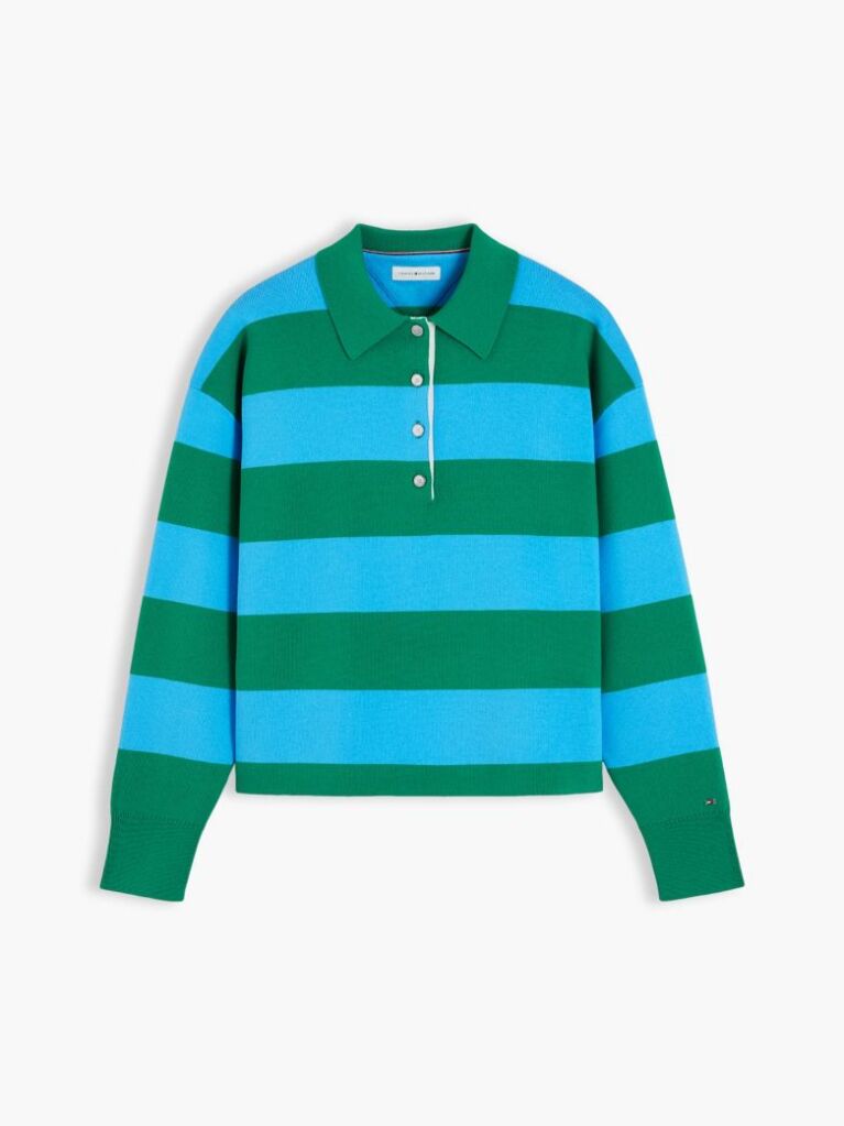 Multi Pulover Polo Premium Tricotat Cu Nasturi Aurii  Femei