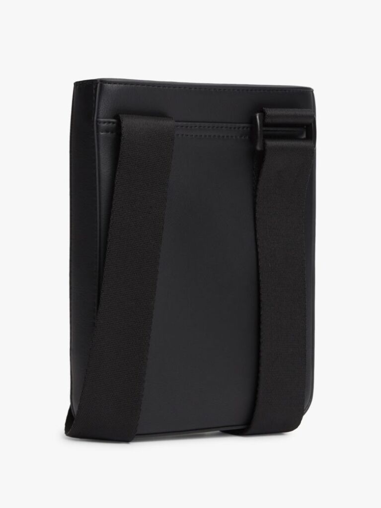 Negru Geanta Crossbody Cu Logo Metalic  Barbati