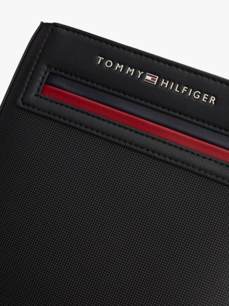 Negru Geanta Crossbody Cu Logo Metalic  Barbati