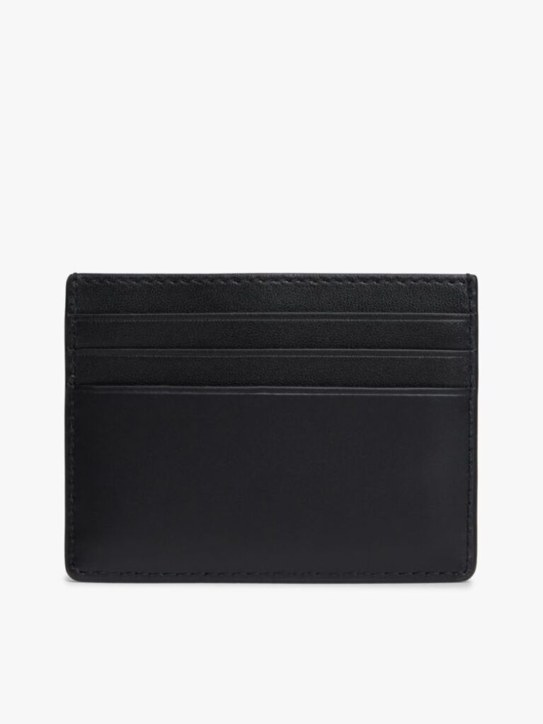 Negru Portcard Din Piele Cu Steag  Barbati