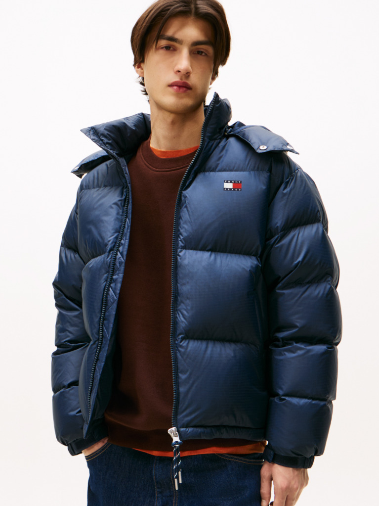 Blue Geaca Puffer Alaska Din Ripstop Hidrofuga  Barbati