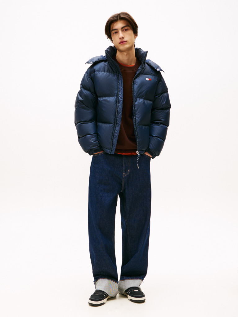 Blue Geaca Puffer Alaska Din Ripstop Hidrofuga  Barbati