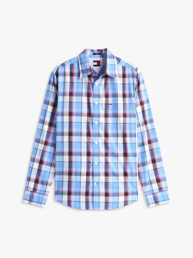 Multi Regular Fit Check Poplin Shirt  Men