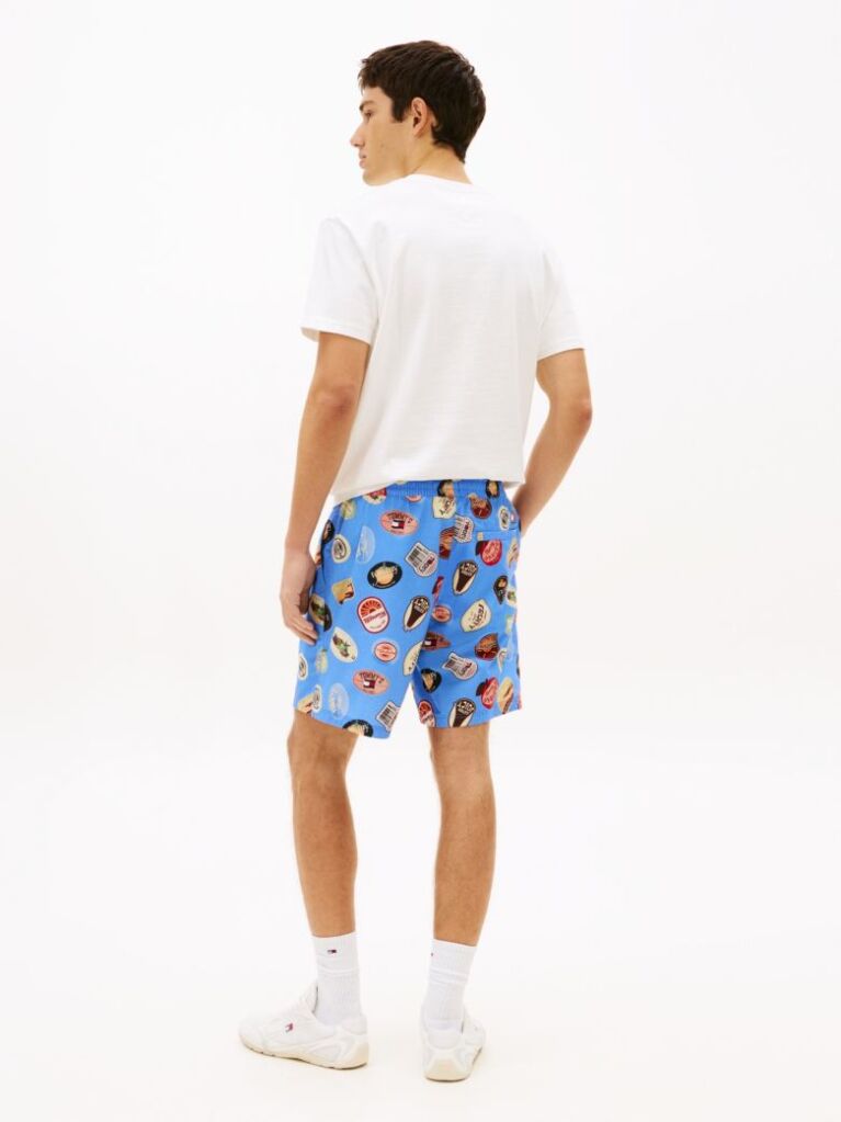 Multi Pantaloni Scurti Relaxed Din Poplin Imprimati  Barbati