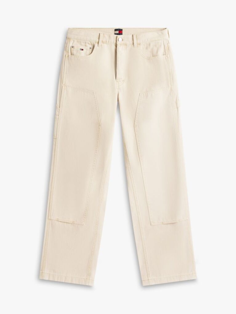 Bej Jaimie Pantaloni Relaxati Twill  Barbati