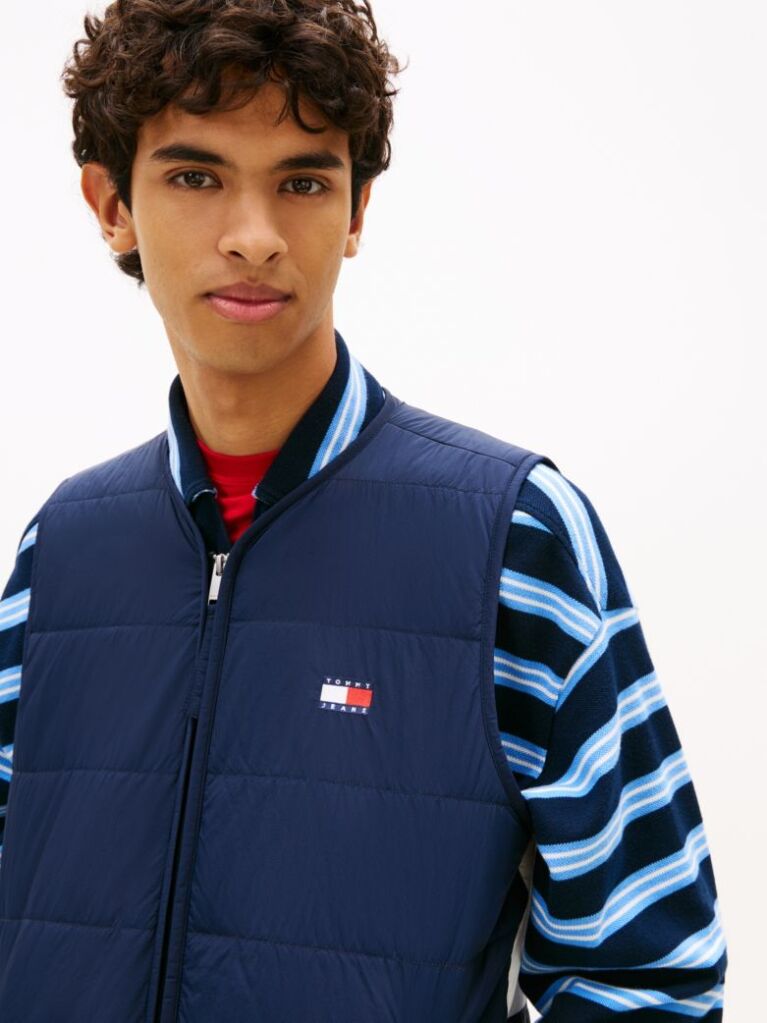 Blue Vesta Impermeabila Cu Logo Colour-Blocked Pe Spate  Barbati
