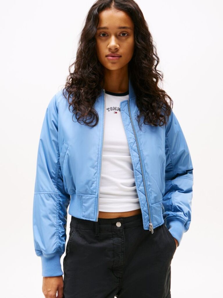 Blue Jacheta Bomber Captusita Impermeabila  Femei