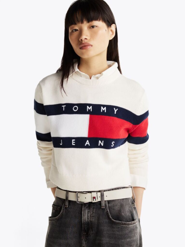Multi Pulover Relaxat Colour-Blocked Cu Steag  Femei