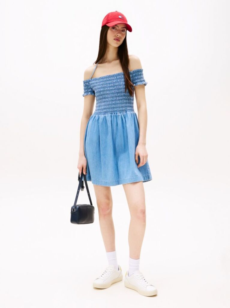 Denim Rochie Mini Chambray Fit-And-Flare  Femei