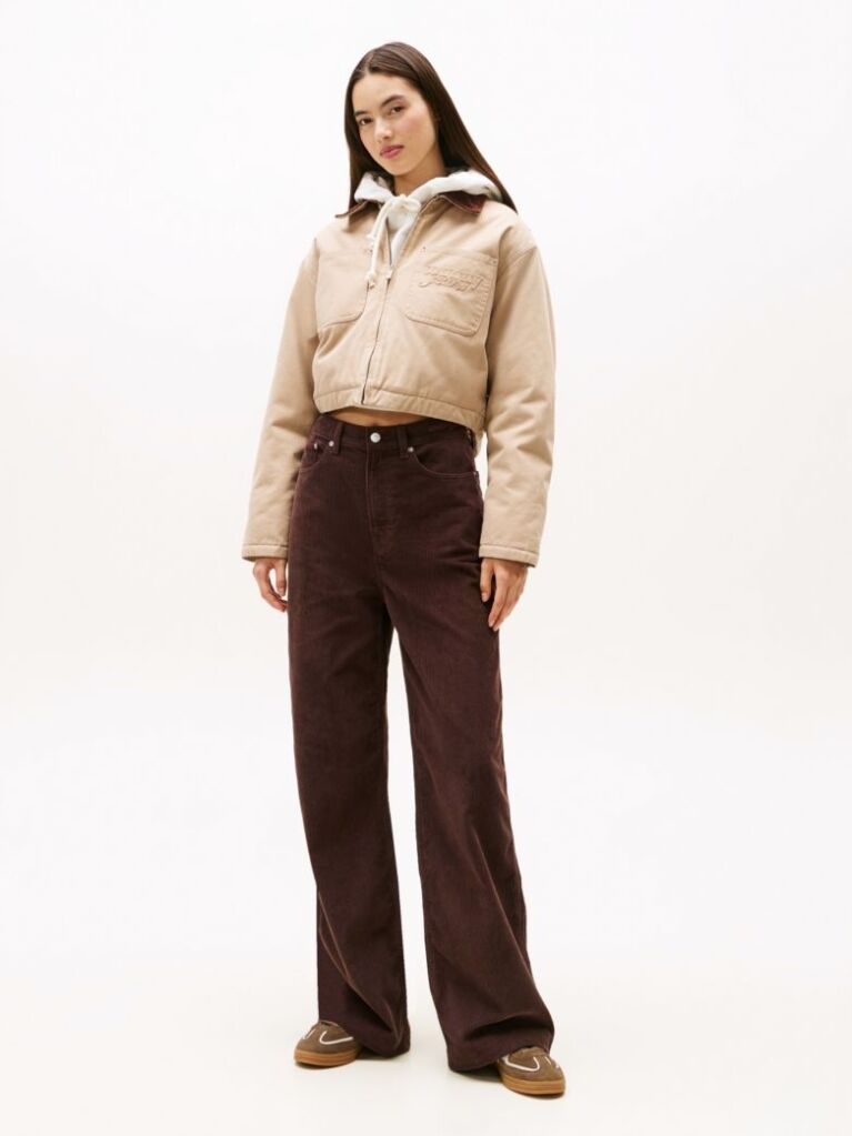 Maro Pantaloni Claire Din Catifea Wide Leg Cu Talie Inalta  Femei