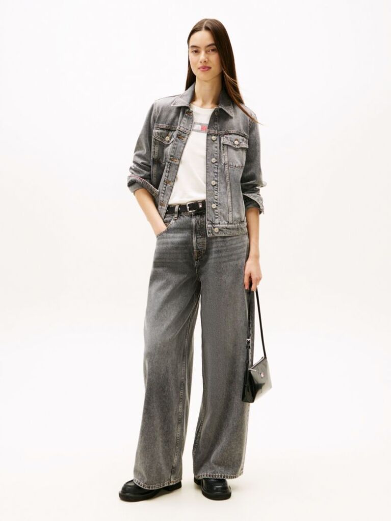 Denim Blugi Relaxati Cu Talie Medie Si Wide Leg  Femei