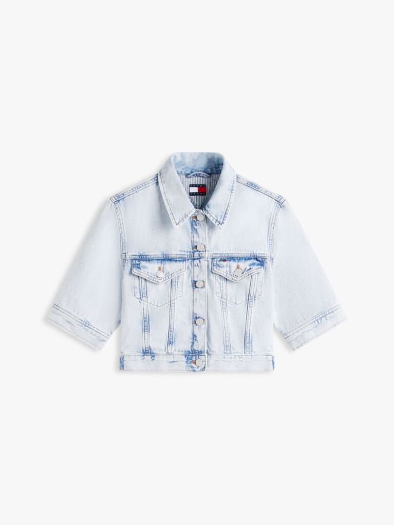 Denim Cropped Denim Trucker Jacket  Women