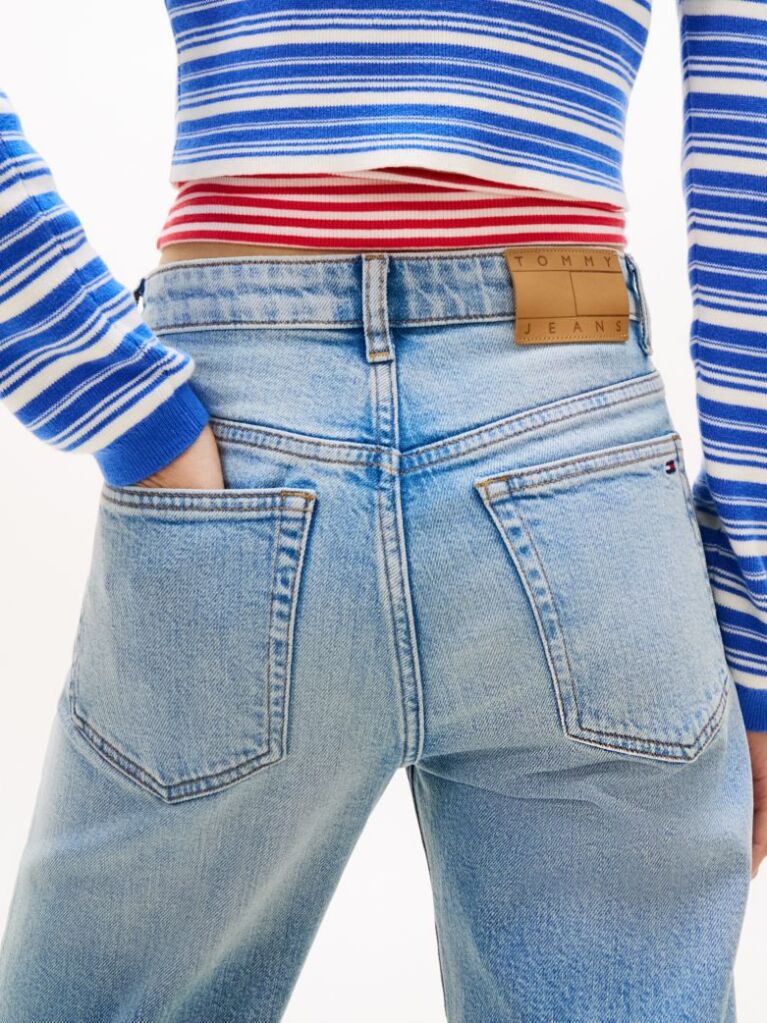 Denim Mid Rise Slim Straight Leg Jeans  Women