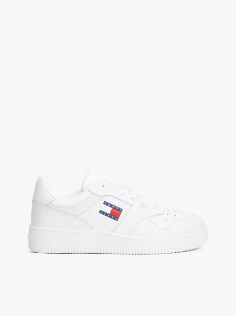 Alb Pantofi Sport Din Piele Retro  Barbati