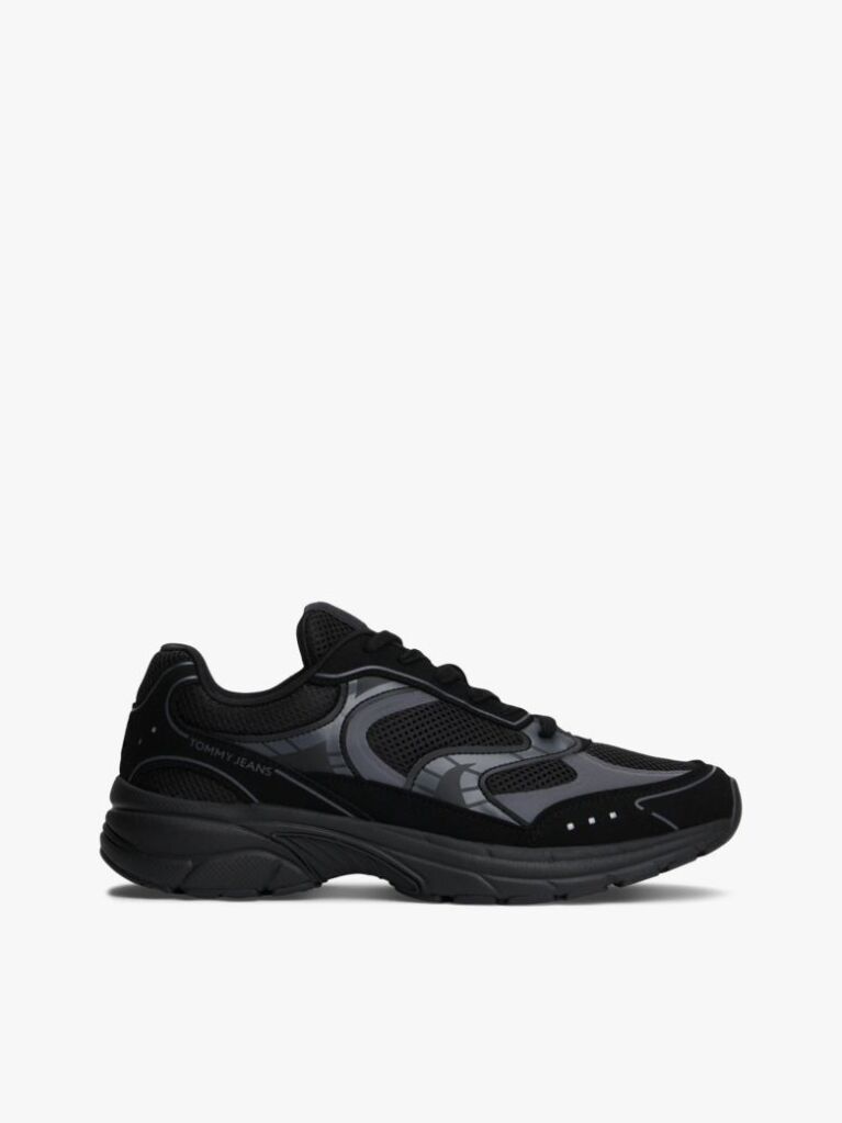Negru Sneakers Archive Cu Texturi Mixte  Barbati