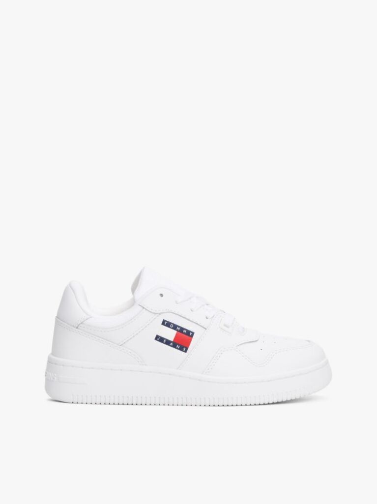 Alb Pantofi Sport Retro Essential Din Piele Cu Talpa Groasa   Femei