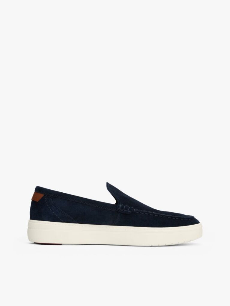 Blue Signature Slip-On Suede Loafers  Men
