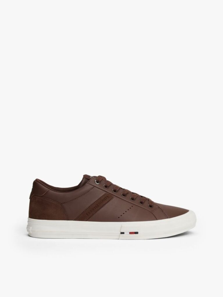 Maro Sneakers Din Piele Cu Texturi Mixte  Barbati