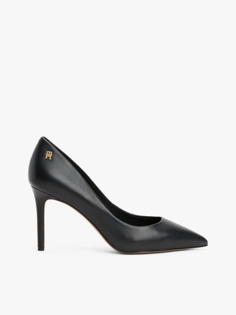 Negru Pantofi Stiletto Cu Varf Ascutit Din Piele  Femei