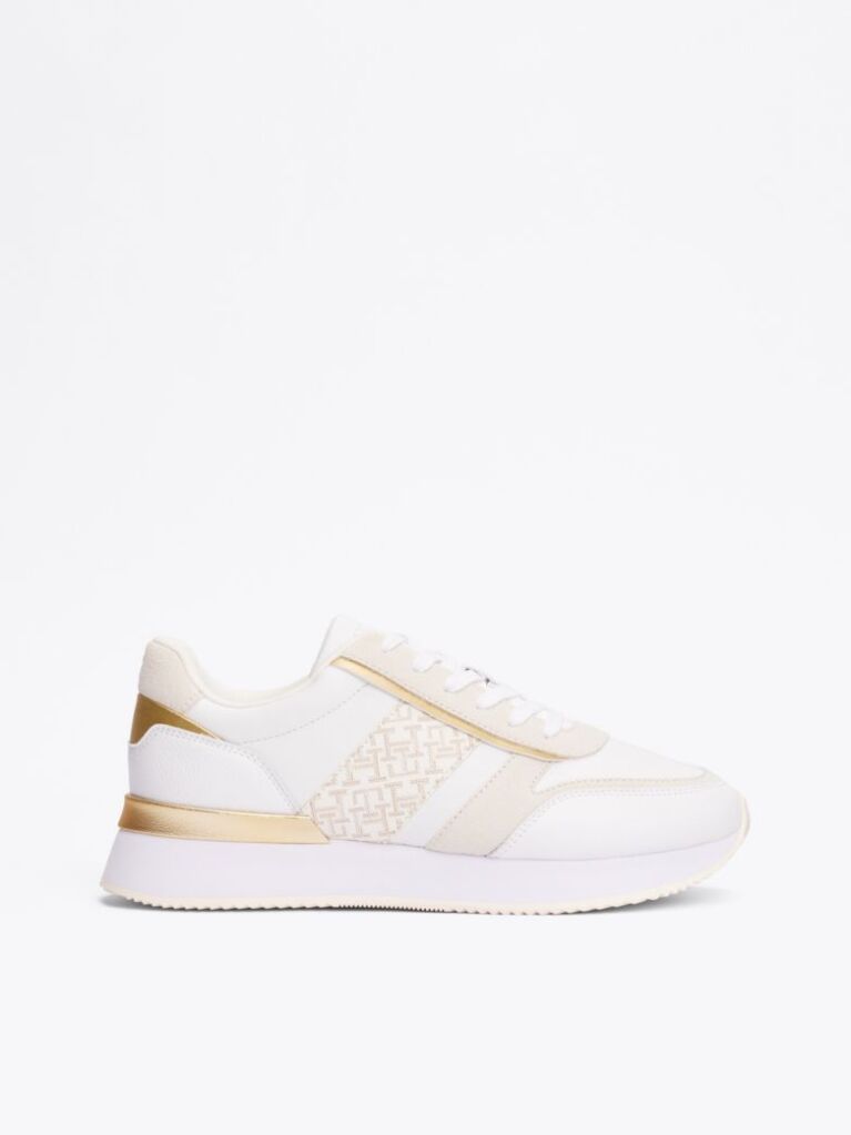 Alb Pantofi Sport TH Monogram Metallic  Femei