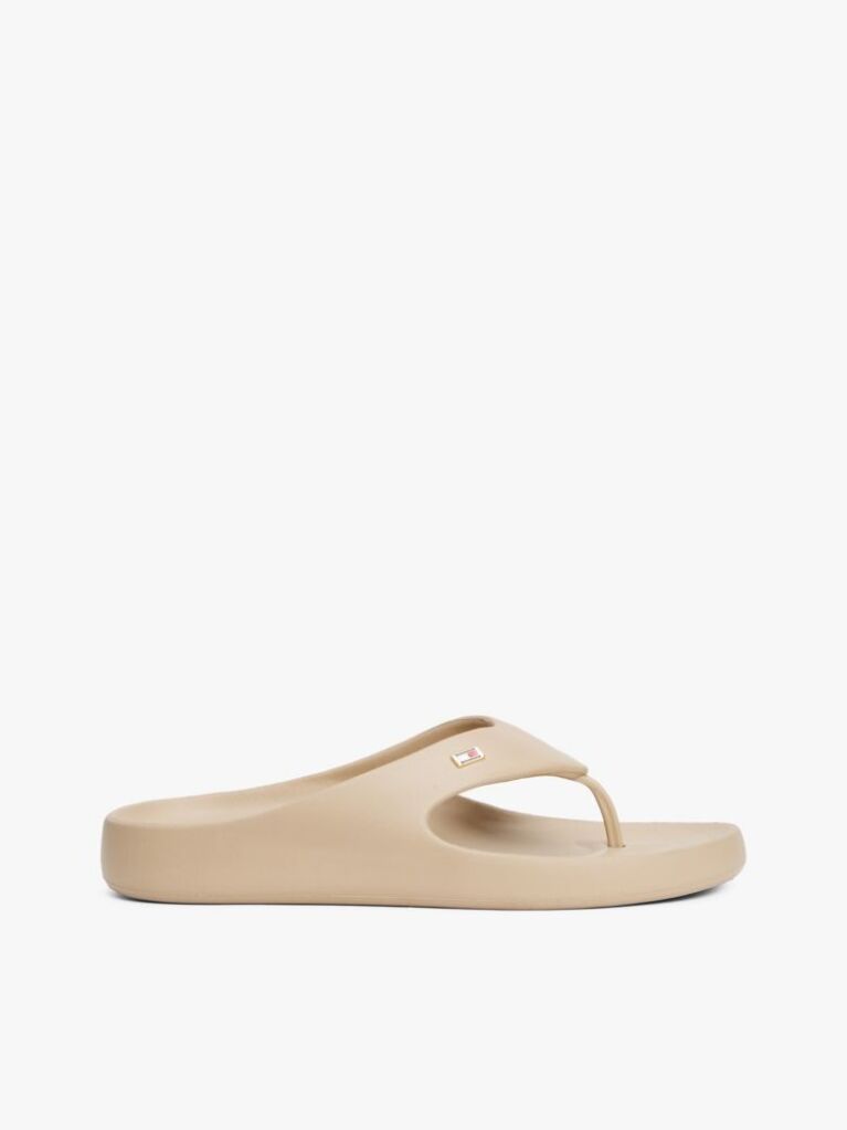 Bej Flip-Flops Conturate Cu Detalii Din Email Si Steagul Th  Femei