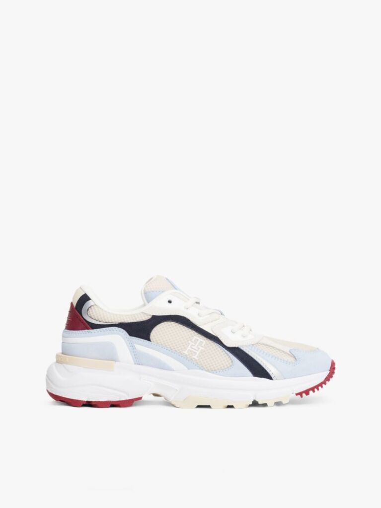 Multi Sneakers Cu Crampoane Si Panouri Din Plasa Cu Monograma TH  Femei