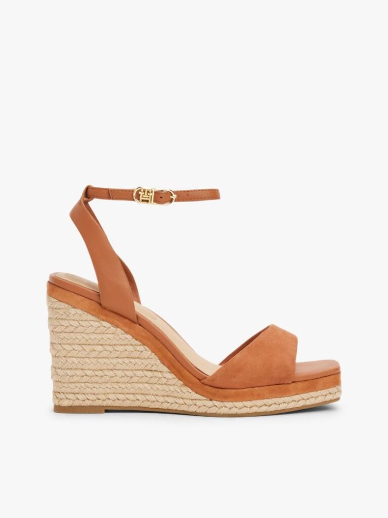 Maro Sandale Wedge Din Piele Cu Monograma Th  Femei
