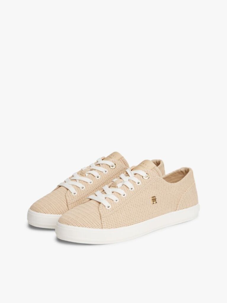 Beige TH Monogram Textured Trainers  Women