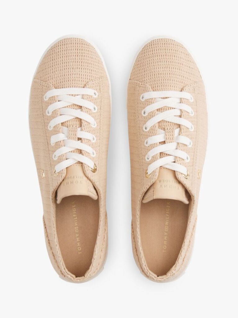 Beige TH Monogram Textured Trainers  Women