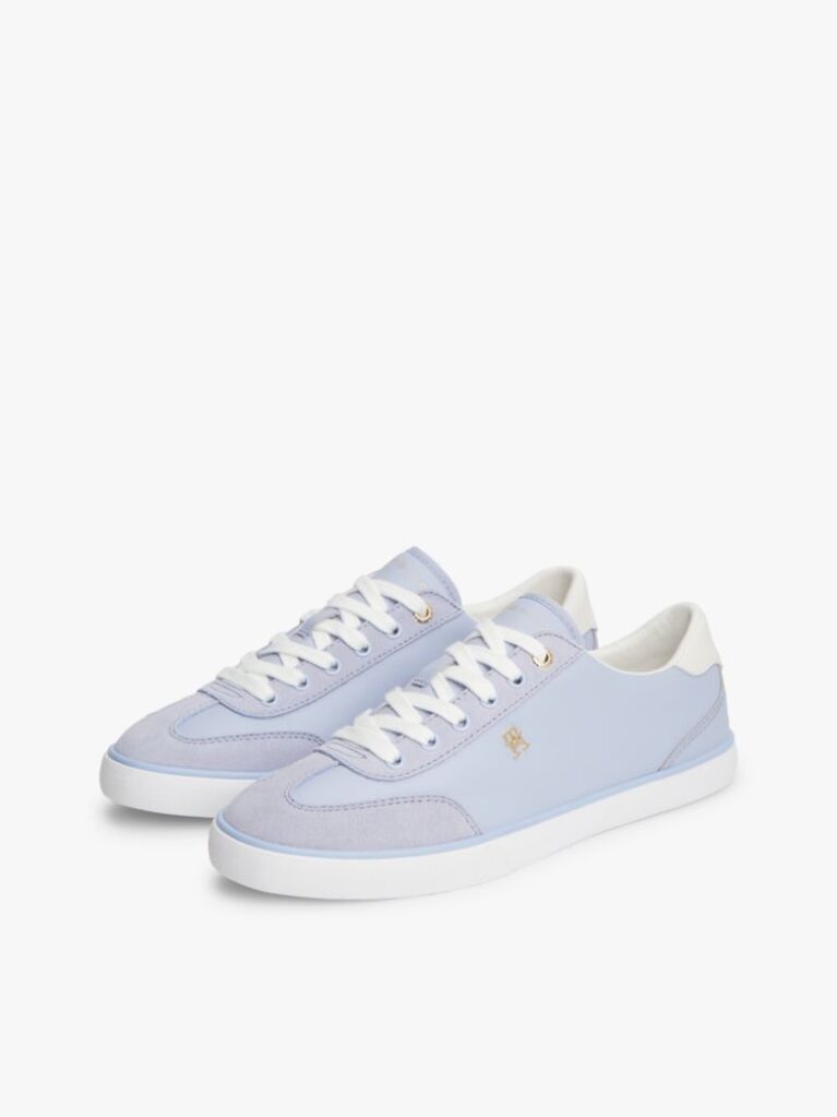 Blue Adidasi Vulcanizati Din Piele Cu Monograma TH  Femei
