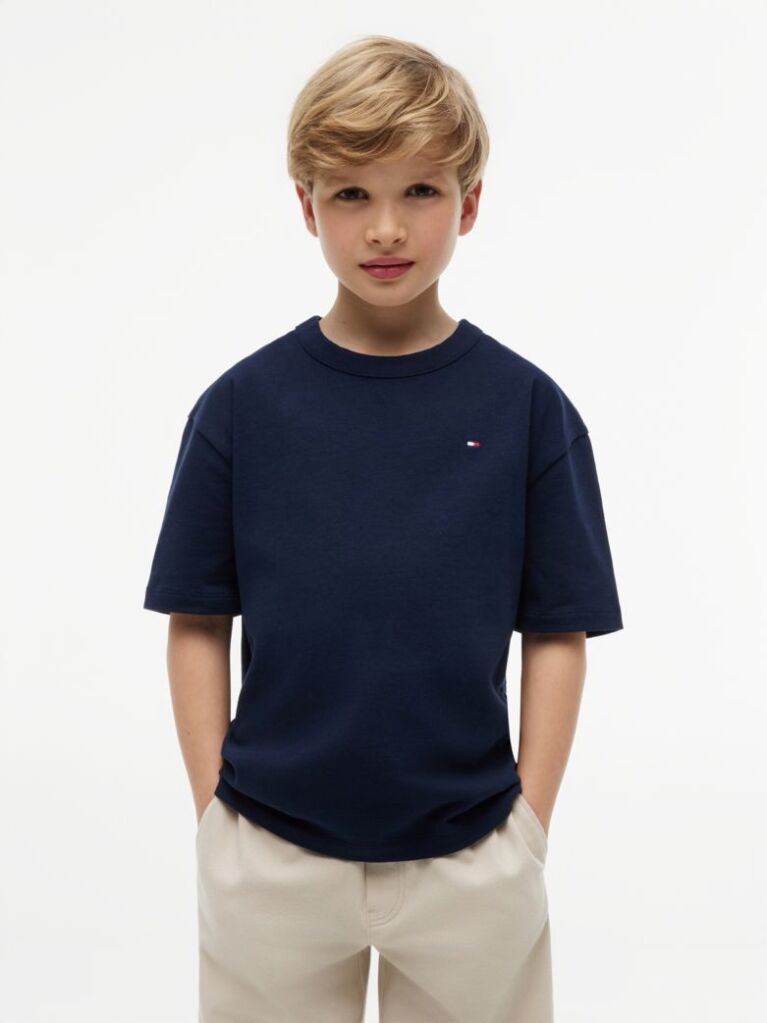 Blue T-Shirt Cu Logo Graphic  Baieti