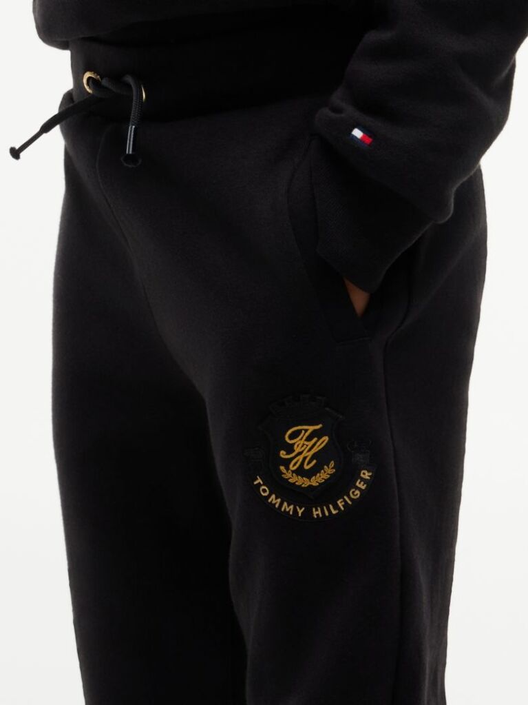 Negru Pantaloni Joggers Cu Logo  Baieti