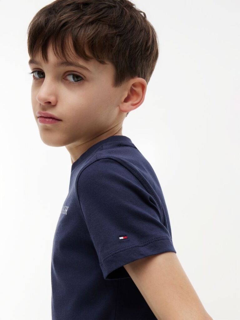 Blue Essential Organic Cotton Logo T-Shirt  Kids Unisex