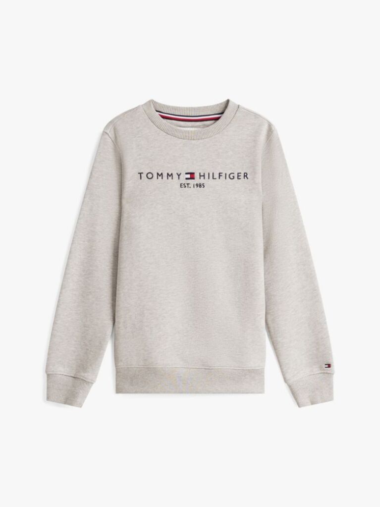 Grey Hanorac cu logo esențial  Kids Unisex