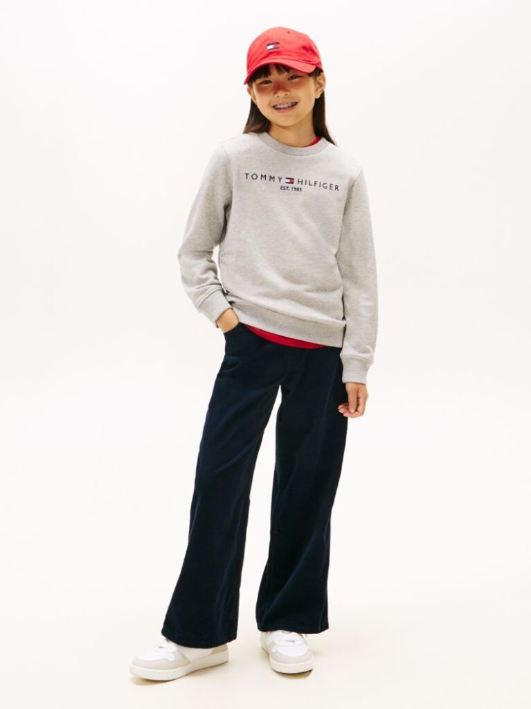 Grey Hanorac cu logo esențial  Kids Unisex