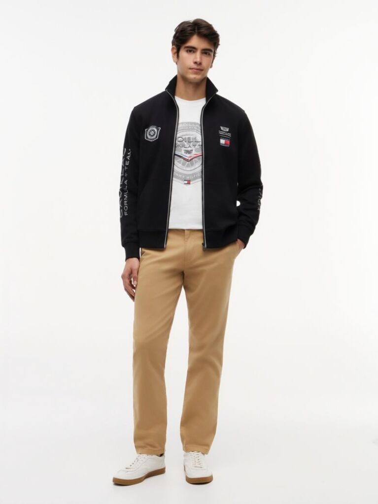 Negru TH x Cadillac Formula 1® Team Jacheta De Trening Cu Imprimeu Me Spate  Unisex
