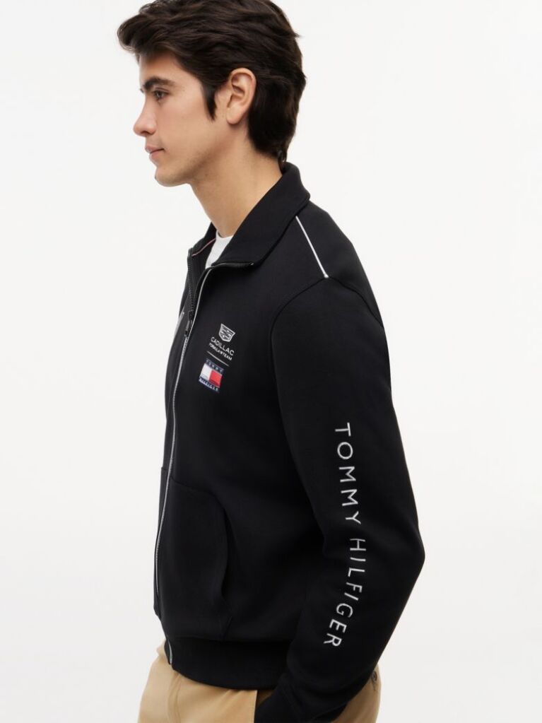 Negru TH x Cadillac Formula 1® Team Jacheta De Trening Cu Imprimeu Me Spate  Unisex