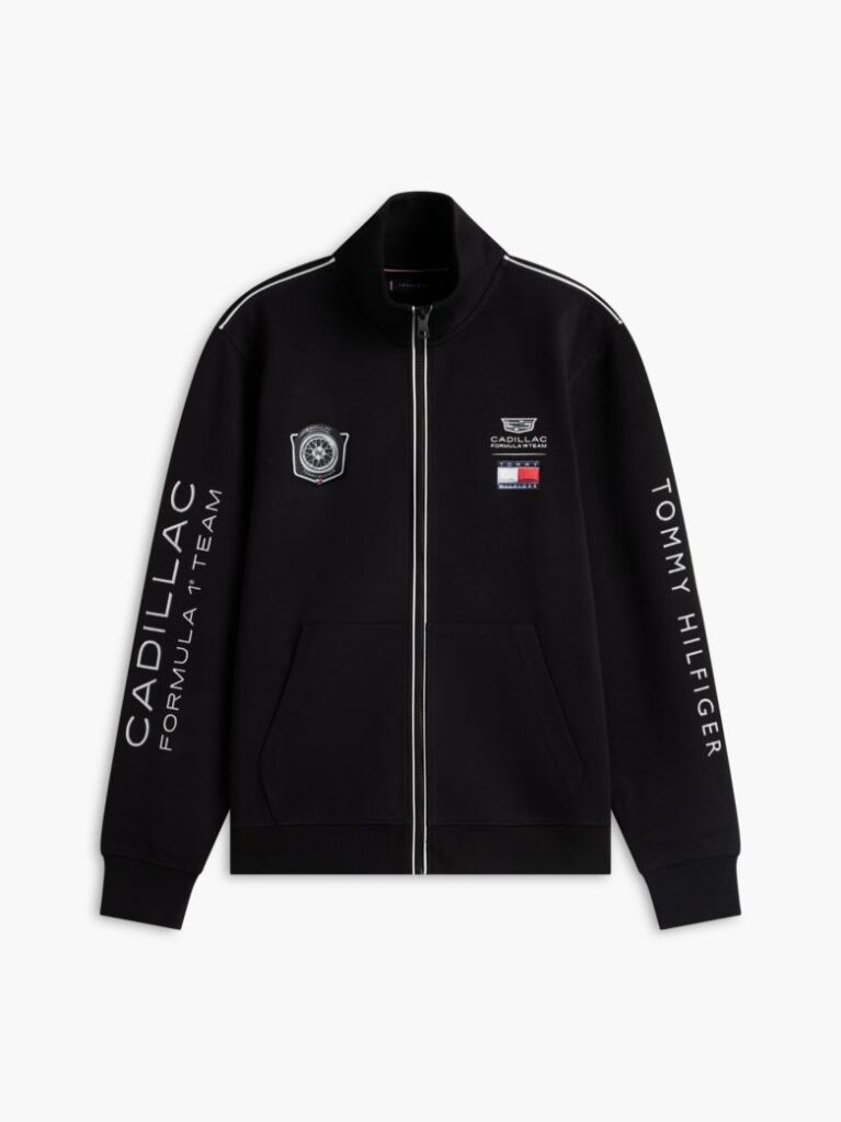 Negru TH x Cadillac Formula 1® Team Jacheta De Trening Cu Imprimeu Me Spate  Unisex