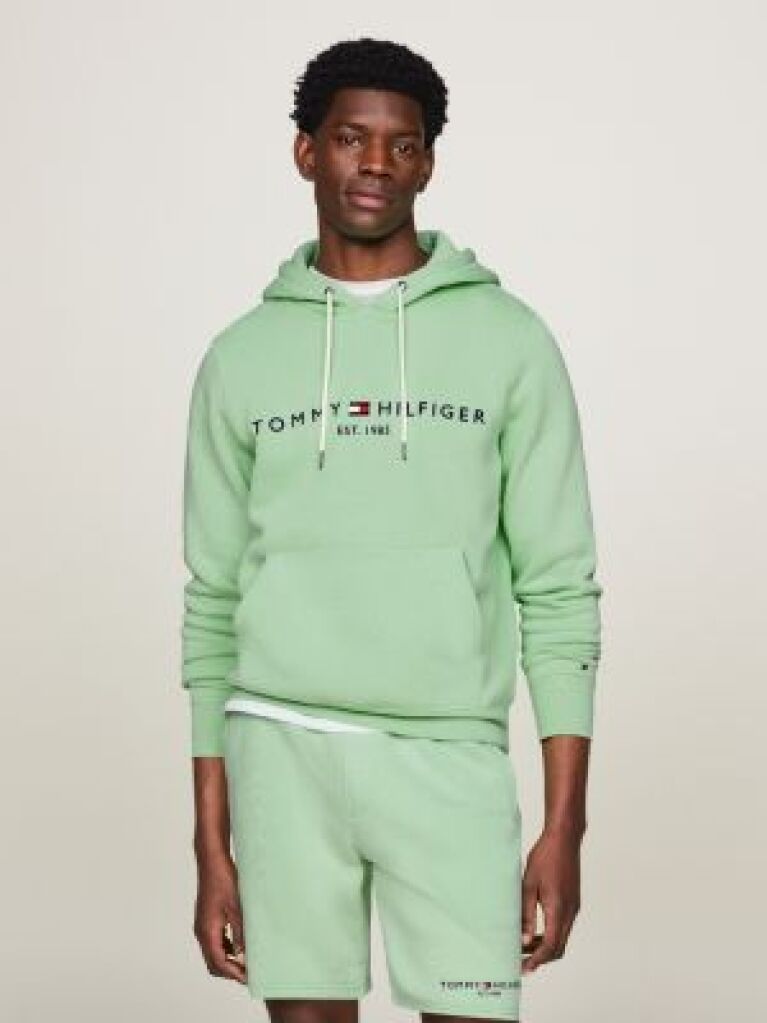 Green Tommy Logo Hoody  Men