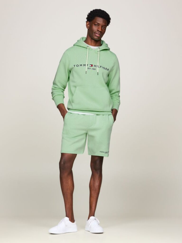 Green Tommy Logo Hoody  Men
