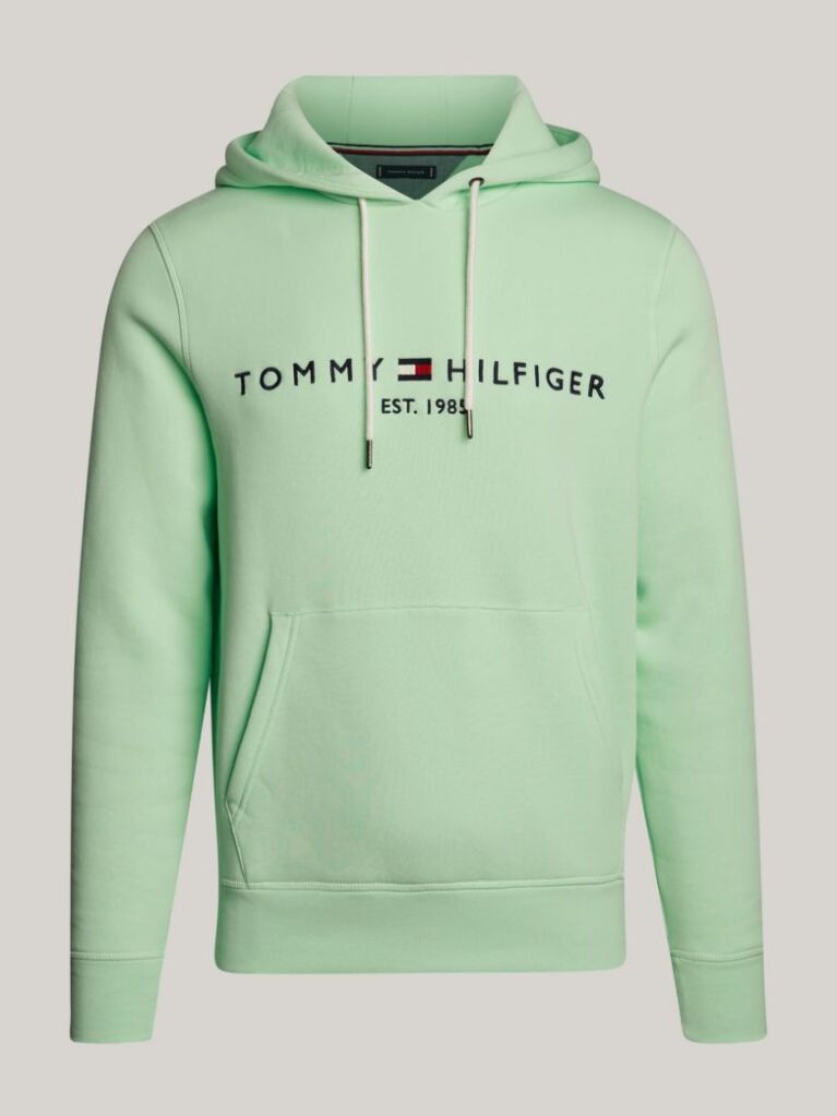 Green Tommy Logo Hoody  Men