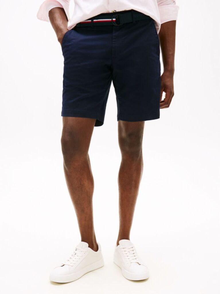 Blue Sorturi Esentiale Din Tesatura Twill Cu Curea  Barbati