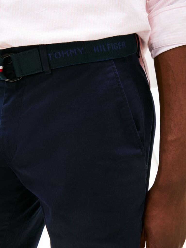 Blue Sorturi Esentiale Din Tesatura Twill Cu Curea  Barbati