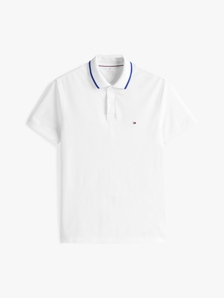 Alb Tricou Polo Regular Performance Tipped  Barbati