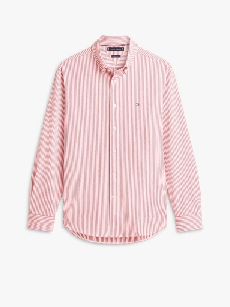 Multi Performance Regular Fit Pique Stripe Oxford Shirt  Men